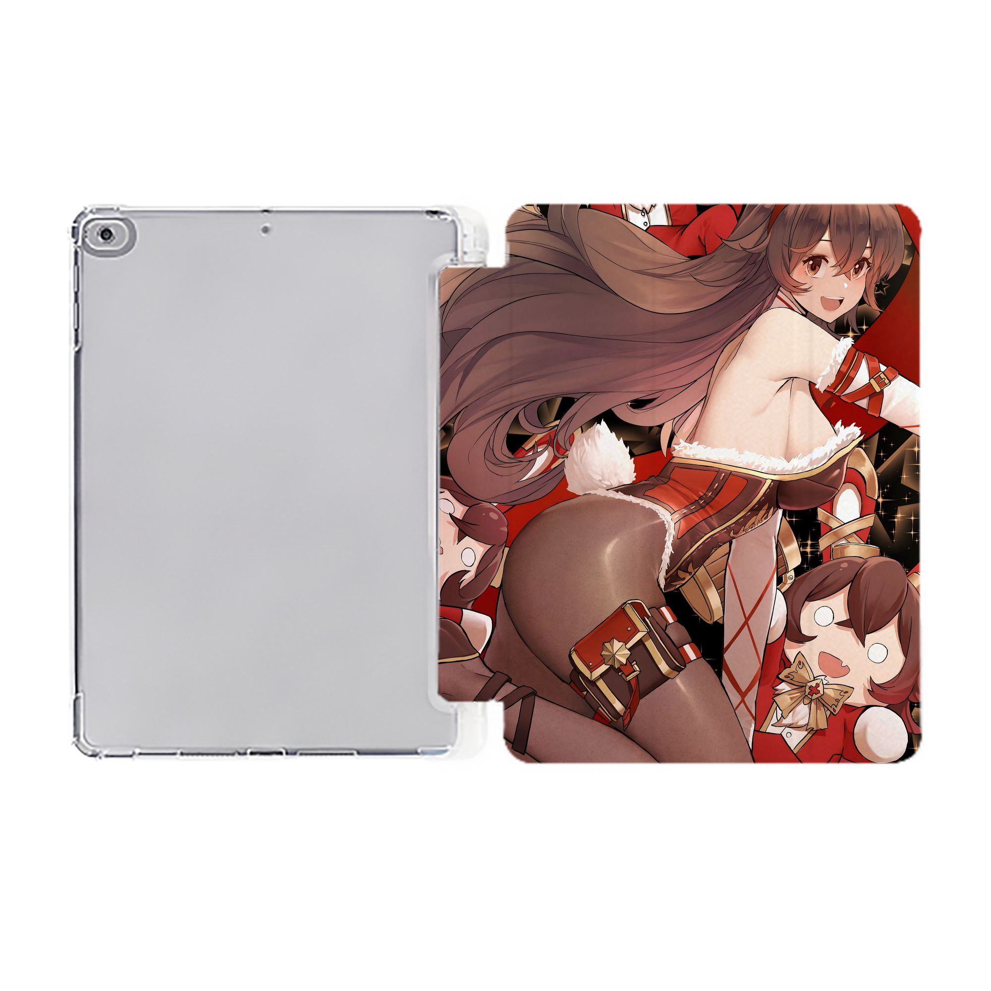 げんし神 genshin IPad ケース ペン収納付き 三つ折りスタンド PUレザー×シリコン 対応機種9.5/10.5/10.9インチ